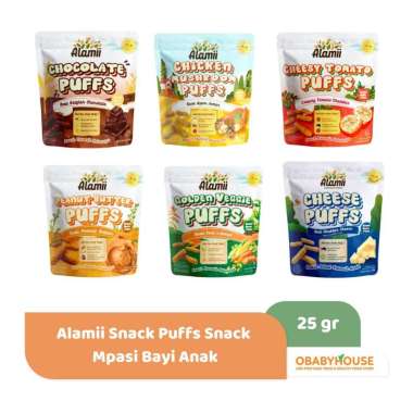 Alamii Snack Puffs Snack Mpasi Bayi Anak 25 gr Golden Veggie