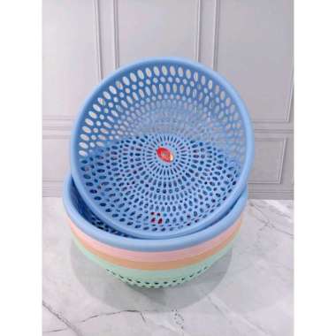 KERANJANG SAYUR BULAT KERANJANG SAYUR BUAH PLASTIK KERANJANG BULAT SOFT BAKUL ROUND BASKET HIJAU