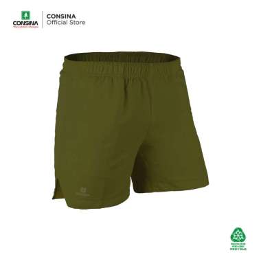Consina Run Day 02 Celana Pendek Olahraga Lari Quickdry | Outdoor Fitness Running XXXL Moss Green