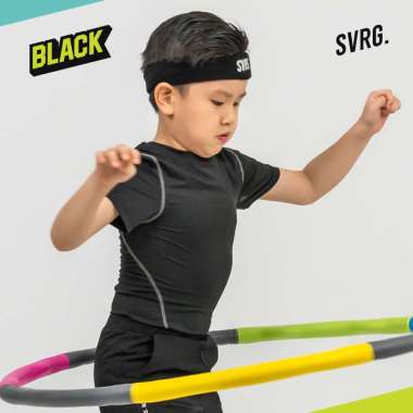 Panos Base Tee - Boys & Girls Rashguard - Jersey Anak - Baju Olahraga Laki & Perempuan Black