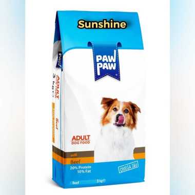 PawPaw Adult Dry 15Kg Premium Dog Food From Turki Eropa - Makanan Kering Anjing Beef