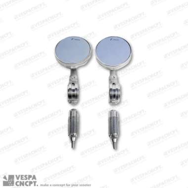 Spion Bar End Mirror Rizoma Puig Silver Vespa Sprint Primavera Lx Gts