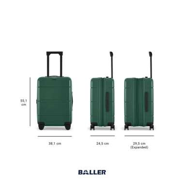 Baller Koper Expandable Polycarbonate Zipper Family Set - Gloss Green Koper