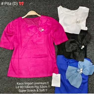 Kaos Wanita Korean Style Import Premium/Atasan/Blouse/Blus putih