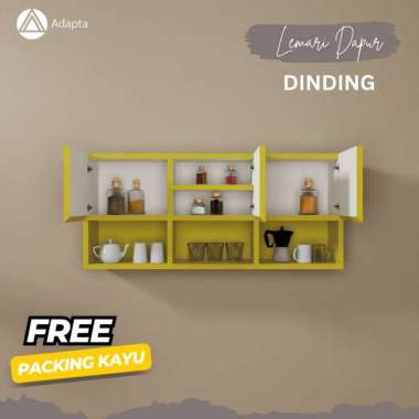 Lemari rak dinding Kitchen Set Atas minimalis - Lemari Dapur Tertutup Tempel Gantung Dinding Putih