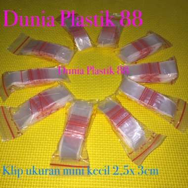 isi100lembar plastik KLIP 2,5x3CM mini kecil clip segel emas ziplock plastik klip ukuran paling keci