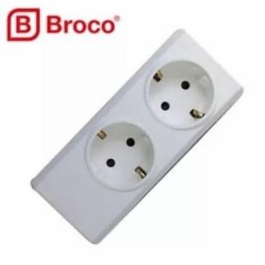 Broco Stop Kontak 2 Lubang Tempat Colokan