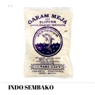 Garam Meja Flipper isi 10 / garam meja halus 10 x 400g / garam dapur