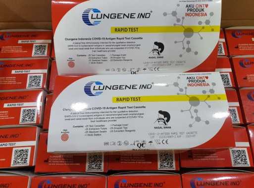 LUNGENE MERAH PUTIH - Test SWAB Antigen Covid-19 / Rapid Test Cassette isi 25pcs