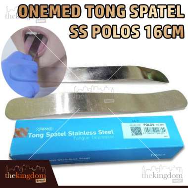 Onemed Tong Spatel SS Stainless Steel Polos 16cm Tongue Depressor Stick Stik Besi Sudip Penahan Lida