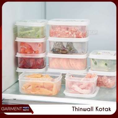 Kotak Transparan Kecil Mini Organizer Bening Toples Plastik Penyimpanan Ikan Daging Cabe Bawang NO B