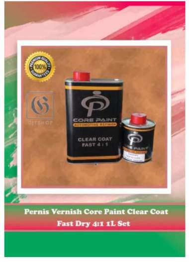 Pernis Vernish Core Paint Clear Coat Fast Dry 4:1 1L Set