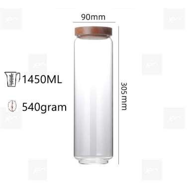 Jen Toples Kaca Biji Kopi Teh Storaged Jar Display Food Diameter 8.5cm/9cm/Diameter Besar Diameter 9