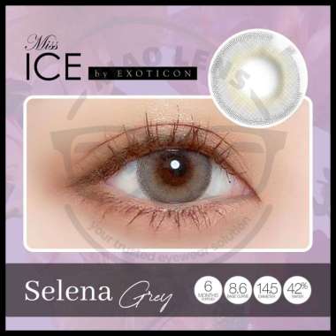 Softlens Miss ICE Diameter 14.5 mm Ready NORMAL & MINUS Normal Selena (Grey)