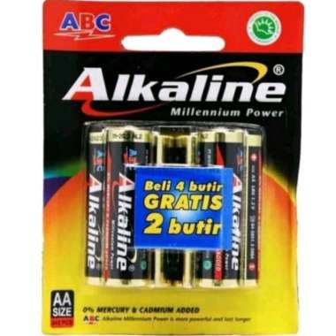 Baterai Abc Alkaline AA isi 6btr/Baterry Alkaline AA ORIGINAL