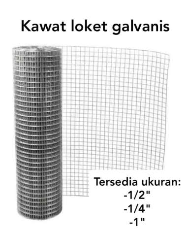 KAWAT LOKET GALVANIS PUTIH 1/4" 1/2" 1/4 INCH