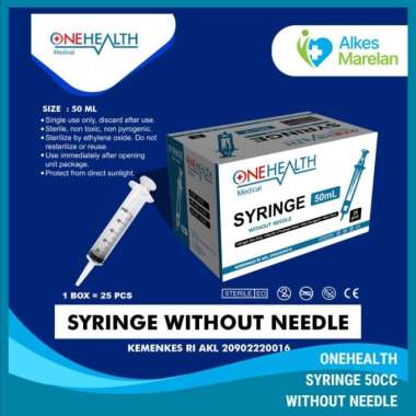 ONEHEALTH- Spuit Syringe 50ml Without needle Onehealth / Catheter Tip Pcs