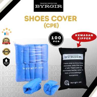 100pcs Disposable Shoe Shoes Cover Sarung Pelindung Sepatu APD CPE