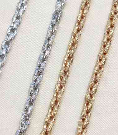 Kalung Cowok Emas 17K White 45.82gr 65cm