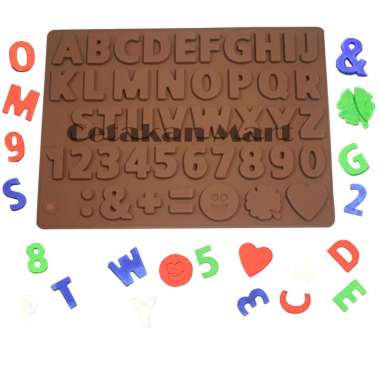 CMart Cetakan Silikon Resin Craft DIY Huruf Angka 2.1 Cm