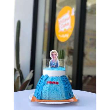 CAKE KARAKTER AMBYAR NEW FROZEN ELSA SINGLE
