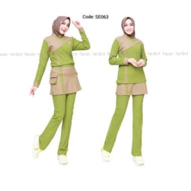 ZS setelan baju olahraga senam aerobic COD baju olahraga muslim stetelan olahraga wanita dewasa cela