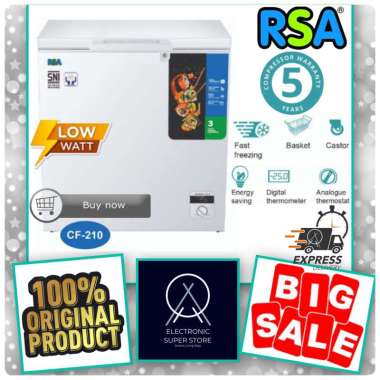 CHEST FREEZER RSA CF-210 CF210 CF 210 FAST FREEZING LOW WATT FREEZER BOX 200L RSA