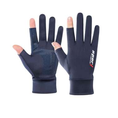 Sarung Tangan Motor Sepeda Pria Wanita Ice Silk Gloves Anti Slip Biru