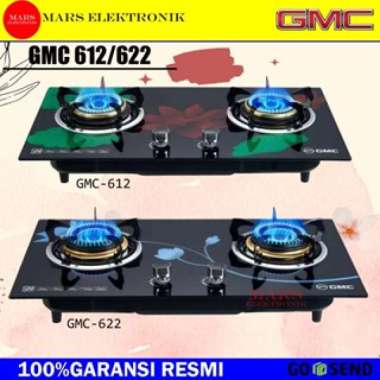 KOMPOR GAS 2 TUNGKU KACA - 2 IN 1 - TANAM DAN MEJA - TEMPERED GMC 621 / GMC 622 KACA TEMPERED GLASS