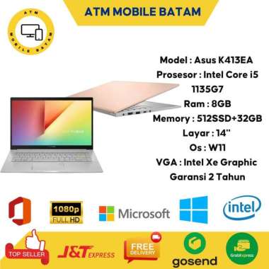 ASUS K413EA I5 1135G7 8/512GB+ 32GB W11 14" OHS Gold