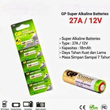 Baterai GP 27A 12volt / Baterai Remot Mobil GP 27A / Baterai Super Alkaline