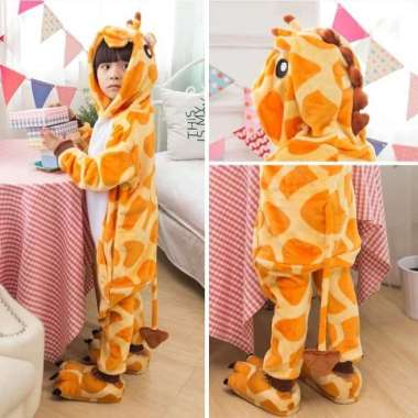 BAJU ONESIE BONEKA JERAPAH GIRAFFE PIYAMA KOSTUM - 110CM