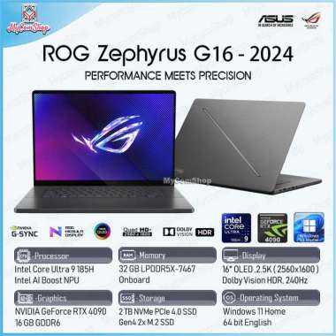 ASUS ROG ZEPHYRUS G16 GU605 ULTRA 9-185H 32GB 2TB RTX 4090 16GB OLED
