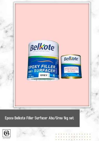 Epoxy Belkote Filler Surfacer Abu/Grey 1kg set