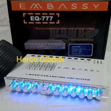 Parametrik Embassy EQ-777 with subwoofer equalizer + Adaptor Embassy