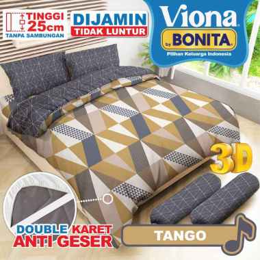 VIONA BY BONITA Bed Cover Set SPREI FLAT KING Size Uk.180x200cm Tinggi 25 II Tango