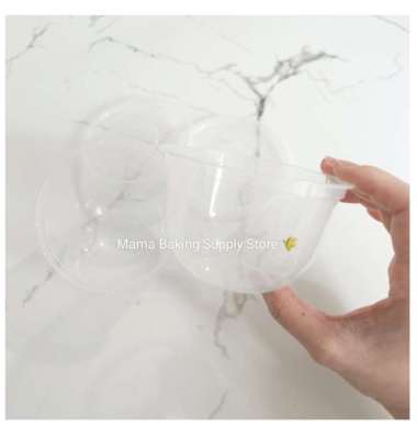Thin Wall Bowl Tempat Mangkok Bulat Plastik Bening + Tutup 300 ml gr 1 pc