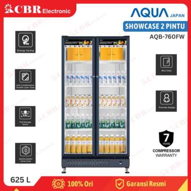 Showcase Display Cooler AQUA 2 Pintu AQB-760FW