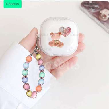 Softcase For HUAWEI Freebuds 2 SE/Buds i5 i6 Pelindung Case Berkarakter Lucu + Gantungan Bear Pink H