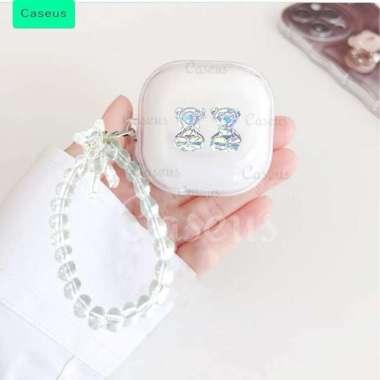 Softcase For HUAWEI Freebuds 2 SE/Buds i5 i6 Pelindung Case Berkarakter Lucu + Gantungan Bear Putih 
