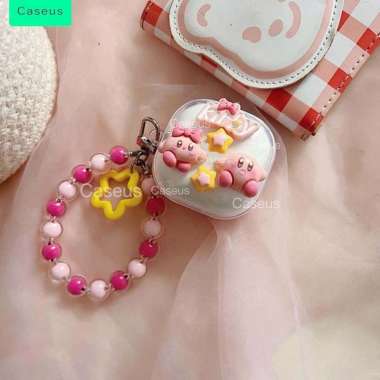 Softcase For HUAWEI Freebuds 2 SE/Buds i5 i6 Pelindung Case Berkarakter Lucu + Gantungan Kirby Pink 