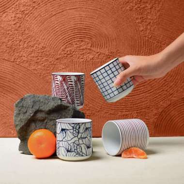 Carramica Gelas Keramik Coralline Ocha Mug