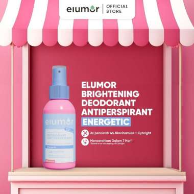 GLAM - ELUMOR Deodorant Antiperspirant 100ml - Natural Deodorant Spray elumor deo Energetic