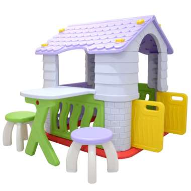 Labeille garansi resmi KC 811 TC 3in1 Dream House Rumah Rumahan Anak + Meja Anak + Kursi Anak Ungu