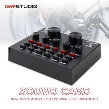 Bluetooth Audio USB External Sound Card Live Broadcast V8 Mixer Sound Soundcard Type C Portable Terb