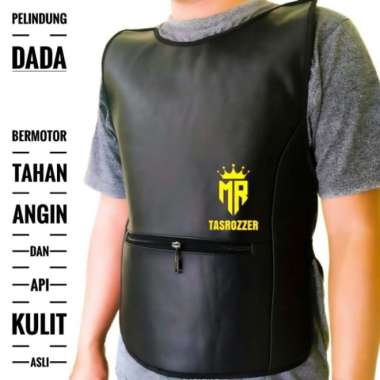 Pelindung dada motor kulit anti angin aneka pilihan motif depan+belakang