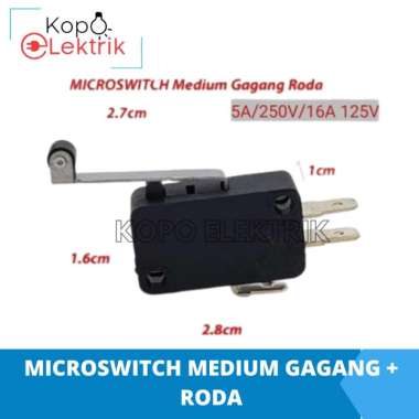 Microswitch medium Gagang Roda / Micro limit Switch Medium + Roda