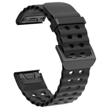 Silicone Strap Garmin Watch Type 22mm 26 mm type 26mm Black