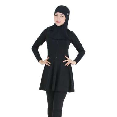 Lasona Silver Teenager Burkini Hijab Swimwear Baju Renang Muslim Remaja TRPM-S3344-E3 XS Black