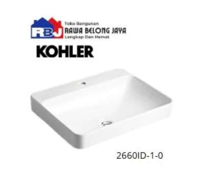 KOHLER Wastafel Forefront Vessel / Lavatory K-2660ID-1-0 / Kohler 2660ID-1-0 Forefront Wastafel Rect